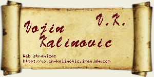 Vojin Kalinović vizit kartica